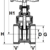 V111 - VÁLVULA DE COMPUERTA DE BRONCE ROSCADA PN16 - Imagen 2